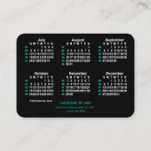 2026 Neon 52 Week ISO Kalender von Janz Visitenkarte (Rückseite)