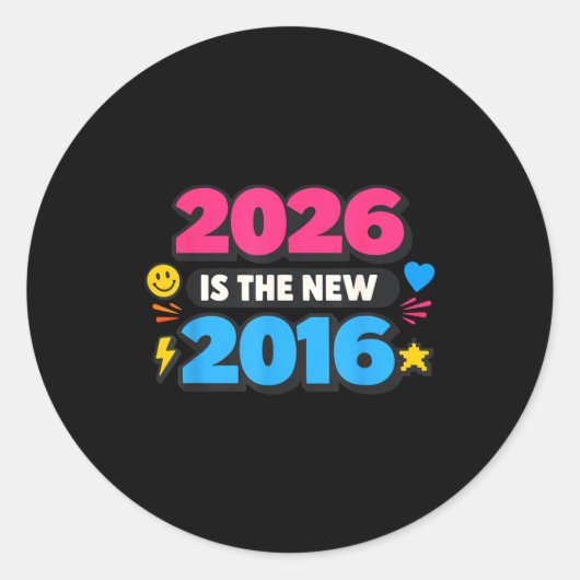 2026 Neu 2016 Internet Nostalgie Runder Aufkleber (Vorderseite)