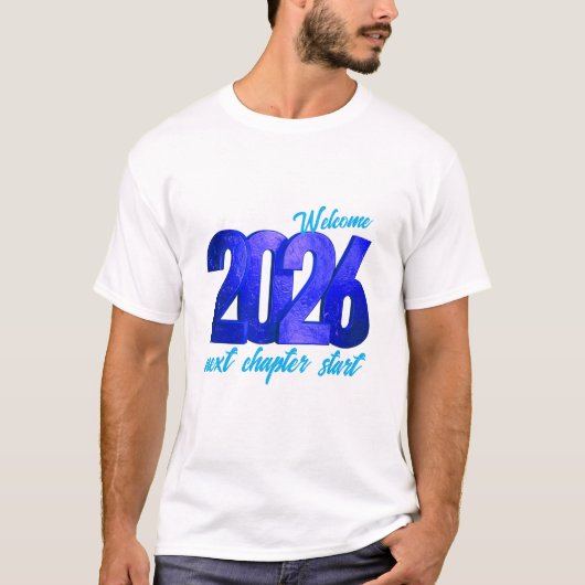 2026 NEUJAHRS BASIC DUNKEL T-Shirt (Vorderseite)