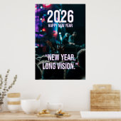 2026 Neujahrs-Langzeit-Vision-Motivationsposter Poster (Küche)