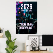 2026 Neujahrs-Langzeit-Vision-Motivationsposter Poster (Heimbüro)