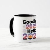 2026 Neujahrs-Sonnenuntergangs-Feier Kaffeetasse (Vorderseite Links)