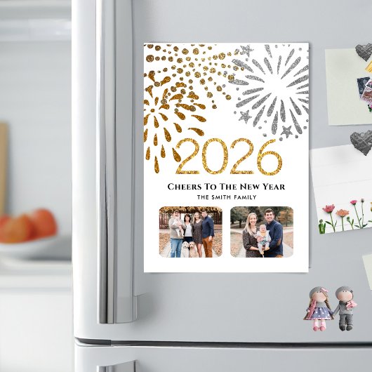 2026 Neujahrsfestival Feuerwerke 2 Foto Magnetic Magnetkarte