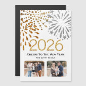 2026 Neujahrsfestival Feuerwerke 2 Foto Magnetic Magnetkarte (Vorne/Hinten)