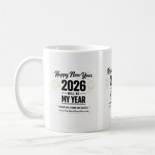 2026 Neujahrsgrußkarte Kaffeetasse