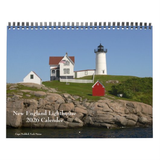 2026 New England Lighthouse-Calendar Calendar Kalender (Titelbild)