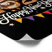 2026 New Year Celebration Disco Ball Gold Festivit Poster (Ecke)