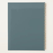 2026 New Year Green Minimal Floral Abstract Chic Planer (Rückseite)