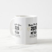2026 New Year Greeting Card Kaffeetasse (Vorderseite Links)