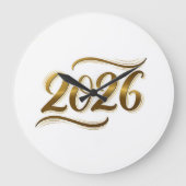 2026 New Year Große Wanduhr (Vorderseite)