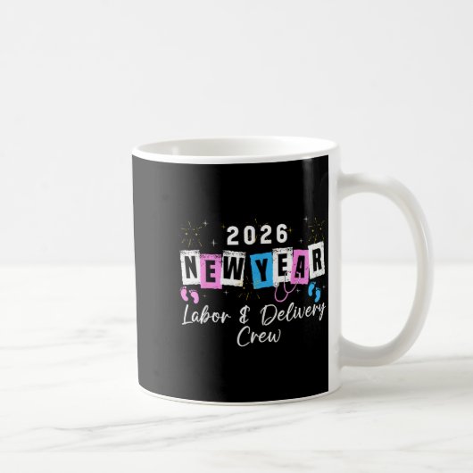 2026 New Year Labor And Delivery Nurse Fireworks E Kaffeetasse (Rechts)