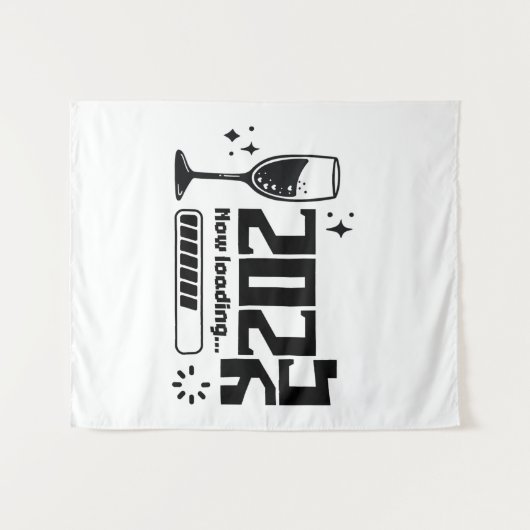 2026 New Year Loading Celebration Typography Wandteppich (Vorderseite (Horizontal))