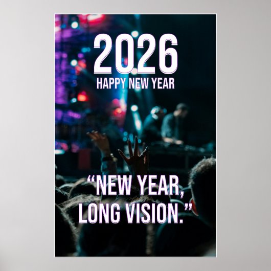 2026 New Year Long Vision Motivation Poster (Vorne)