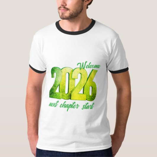2026 NEW YEAR MENS BASIC RINGER T SHIRT (Vorderseite)