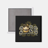 2026 New Year New Grace New Praise New Year's Eve Magnet (Vorderseite/Rückseite)