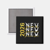 2026 New Year New Grace New Praise New Year's Eve Magnet (Vorderseite/Rückseite)