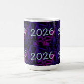 2026 New Year New Years purple fun number Kaffeetasse (Mittel)