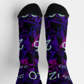 2026 New Year New Years socks purple fun funny Socken (Oben)