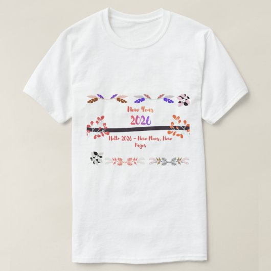 2026 New Year Resolution - Fresh Start Goals T-Shirt (Design vorne)