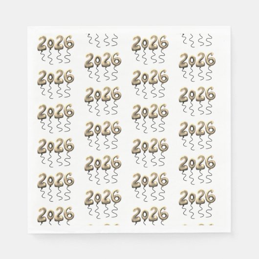 2026 New Year Serviette (Vorderseite)