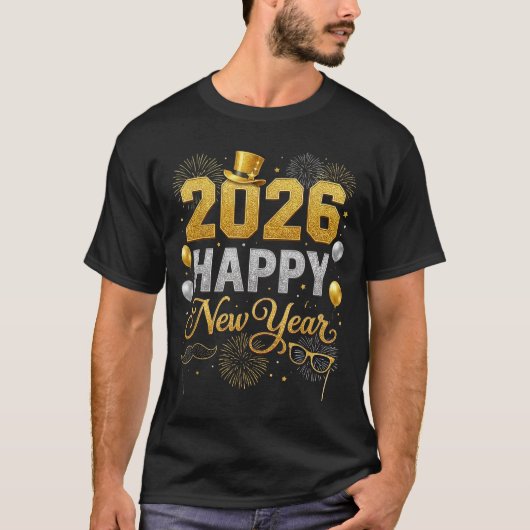 2026 New Years Eve For Womens Men Mom Kids Happy N T-Shirt (Vorderseite)