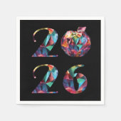 2026 New Year's Eve Party-Colorful Serviette (Vorderseite)