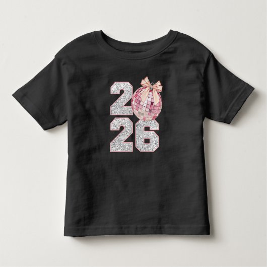 2026, new years kids shirt, holiday pink kleinkind t-shirt (Vorderseite)