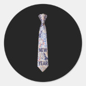 2026 New Year's Party Funny Fireworks Party New Ye Runder Aufkleber (Vorderseite)