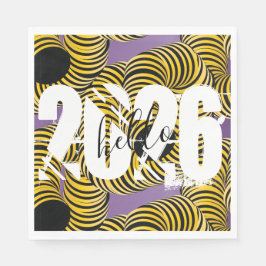 2026 New Years Trippy Bold Font Serviette