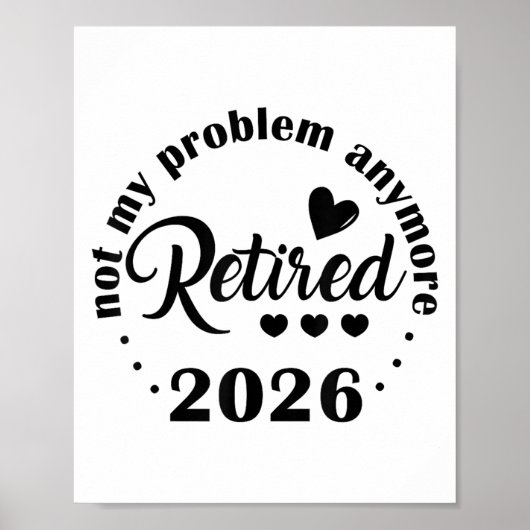 2026 nicht mehr mein Problem Vintager Poster (Vorne)