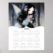 2026 Niedlich Fairy Fantasy Art Full Year Calendar Poster (Vorne)