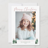 2026 Niedlicher Rosa Foto Weihnachtskalender Feiertagskarte (Vorderseite)