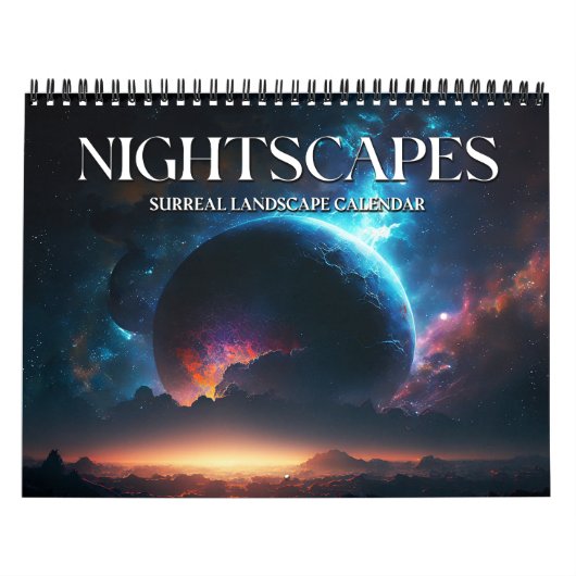 2026 Nightscapes 2 Surreal Space Landscape Art Kalender (Titelbild)