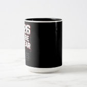 2026 No Excuses Zweifarbige Tasse (Mittel)