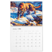 2026 Nordamerikanische Wildtiere zwei Seiten groß Kalender (Jan 2026)