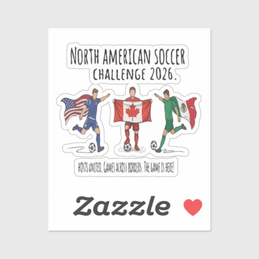 2026 North American Soccer Challenge Unity Aufkleber (Blatt)