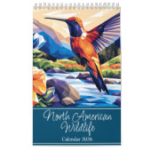 2026 North American Wildlife Single Page Kalender (Titelbild)