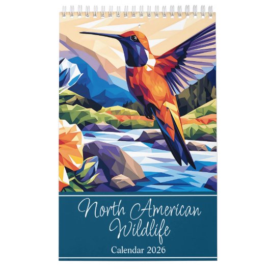 2026 North American Wildlife Single Page Kalender (Titelbild)