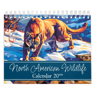 2026 North American Wildlife Two Page Small Kalender
