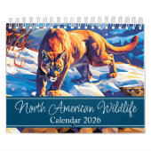 2026 North American Wildlife Two Page Small Kalender (Titelbild)