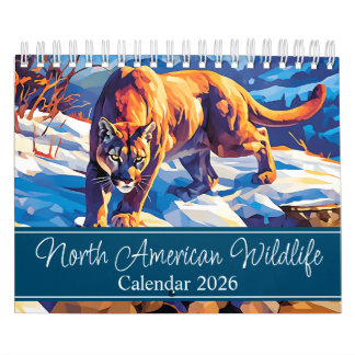 2026 North American Wildlife Two Page Small Kalender