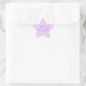 2026 number new year cute pink purple Stern-Aufkleber (Tasche)