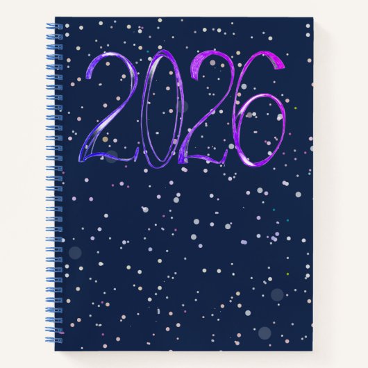 2026 number year artistic journal Spiral Notebook Notizblock (Vorderseite)