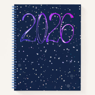 2026 Nummer Jahr künstlerisches Journal Spiralbloc Notizblock