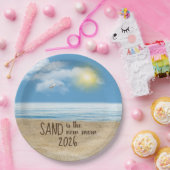 2026 Ocean Beach With Seagull Pappteller (Party)