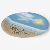 2026 Ocean Beach With Seagull Pappteller (Schrägansicht)