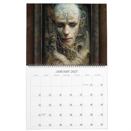 2026 Organisms 2 Surreal Dark Sci-Fi Kalender (Jan 2027)