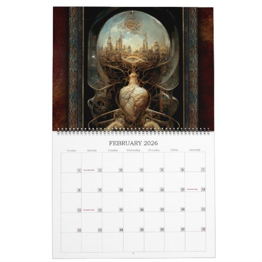 2026 Organisms 2 Surreal Dark Sci-Fi Kalender (Feb 2026)