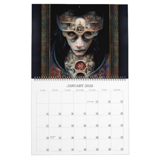 2026 Organisms Surreal Dark Sci-Fi Kalender (Jan 2026)
