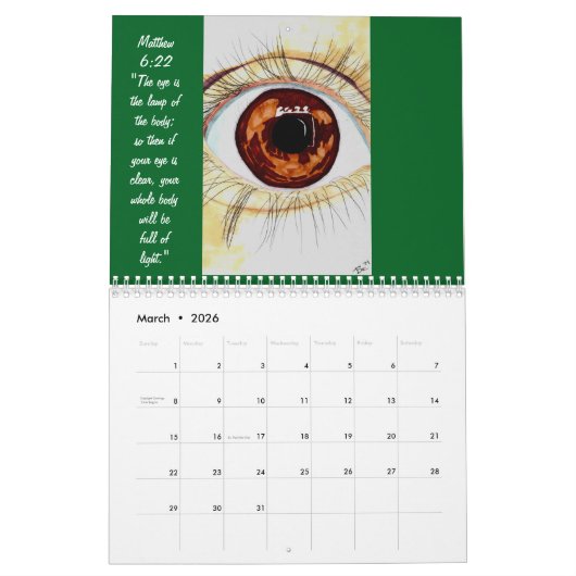 2026 Original Art Calendar Kalender (Mär 2026)